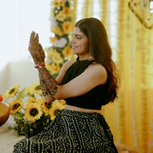 Bridal Mehndi photography at a Chandigarh wedding